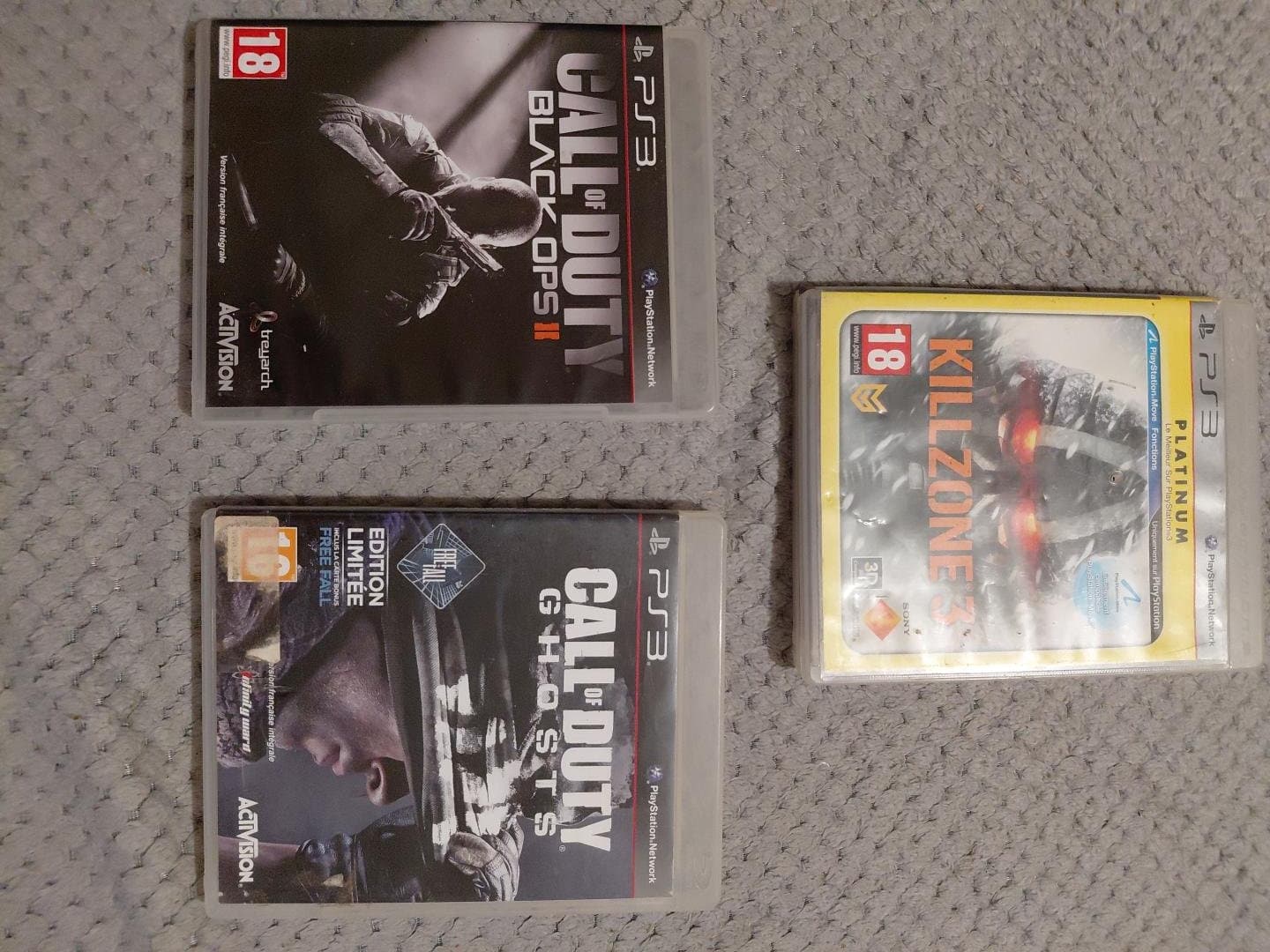 Lot de 3 jeux PS3
