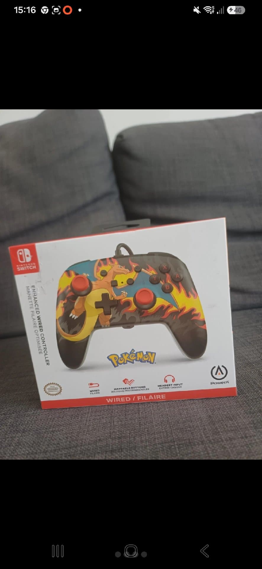 🎮 Manette Nintendo Switch PowerA Pokémon Dracaufeu – Neuve sous boîte
