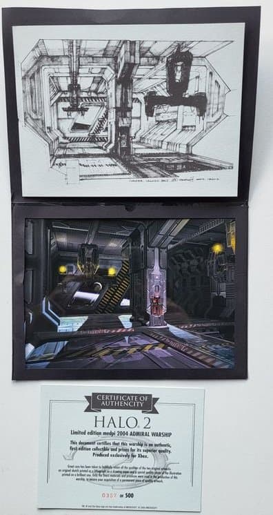 🪙 RARE - Edition limitée n° 357/500 | Lithographie Jeu vidéo Halo 2