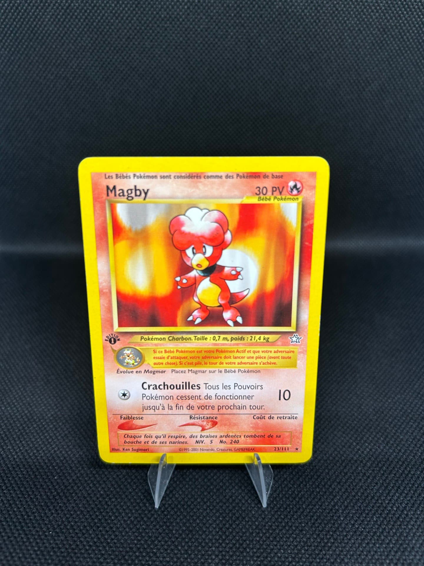 Carte Pokémon Magby Édition 1 