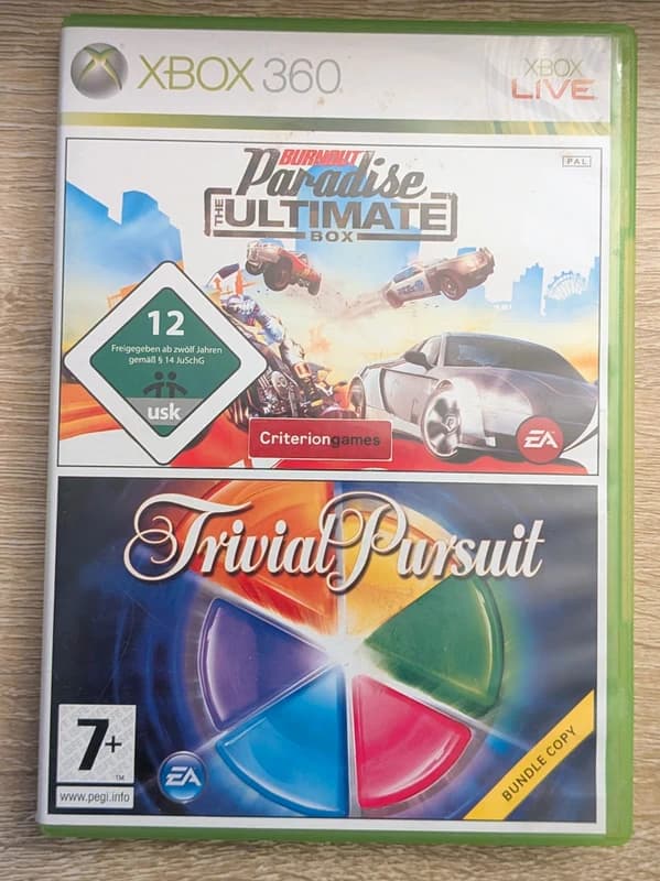 Double Pack - Burnout Paradise Ultimate Box - Trivial Pursuit Xbox 360